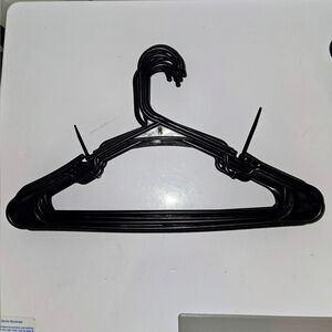 Set of 20 Black Plastic Hangers